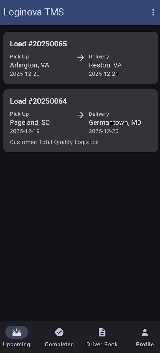 Loginova Driver Mobile App