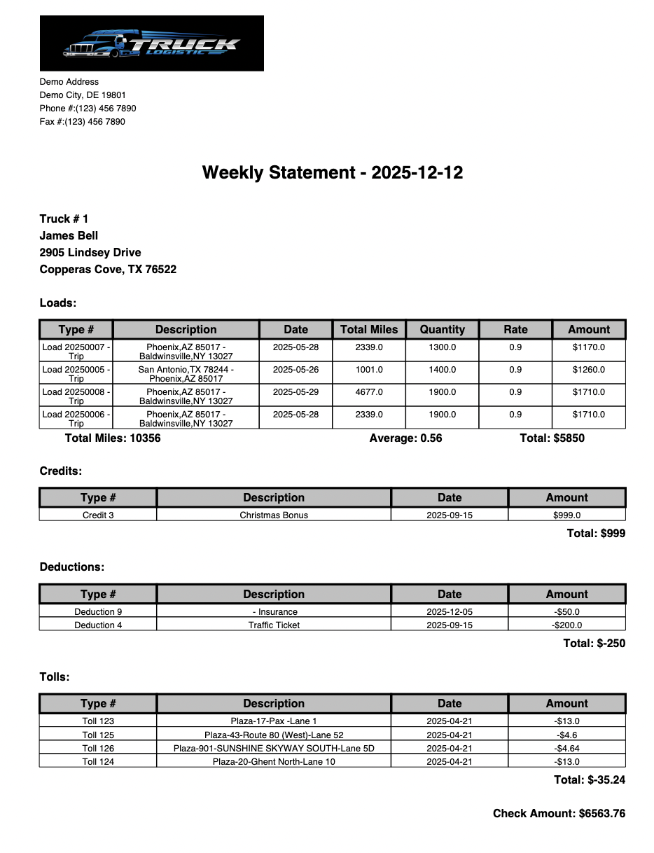 Loginova Statement Example